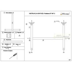 Stolní podnož se sklopnou deskou ST847U