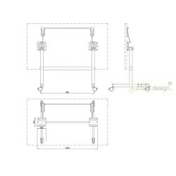 Stolní podnož se sklopnou deskou ST847MU s kolečkami