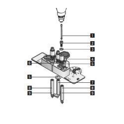 Pouzdro DrillJig pro závěs a DrillJig VB