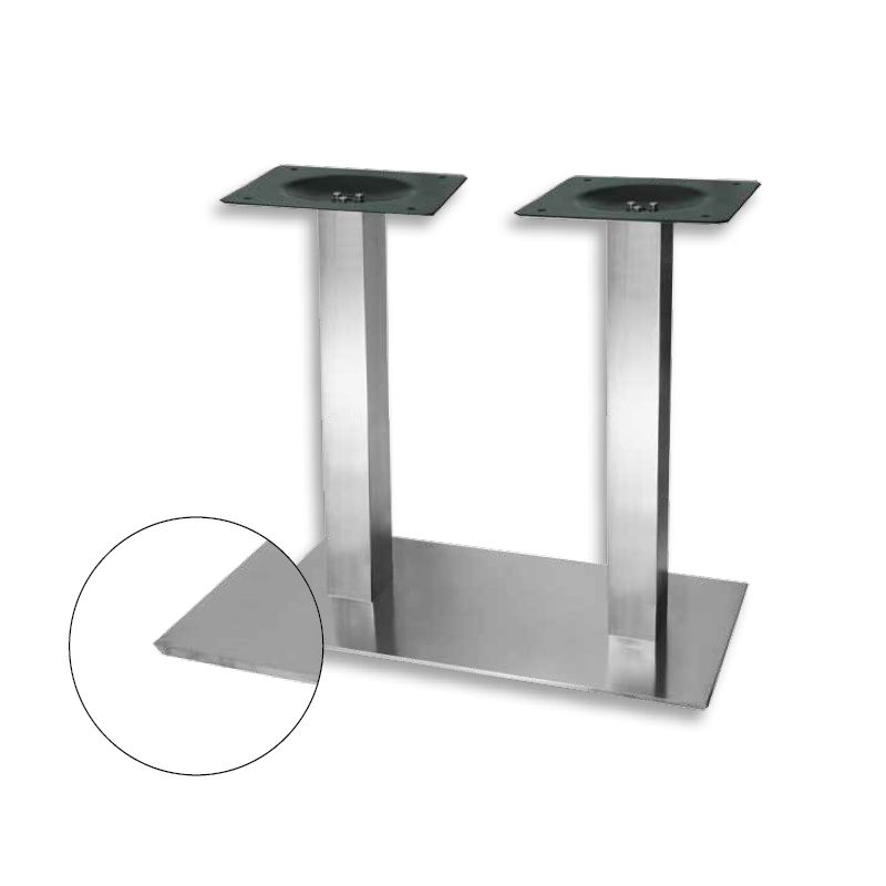 Centrální stolní noha Strong dvojitá, nerez, 730 mm