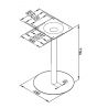 Stolní noha centrální Strong Ø 450/730 mm