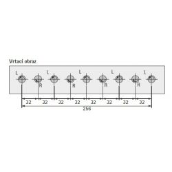 Výměnná vrtací hlava System 32, řada otvorů 90°, 9 vřeten
