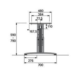 Change Basic - Základní noha T, s výškovým nastavením