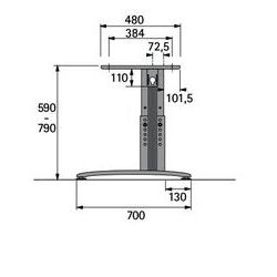 Change Basic - Základní noha C, s výškovým nastavením