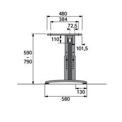 Change Basic - Spojovací noha C, s výškovým nastavením