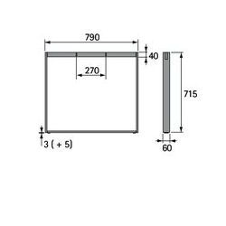 Change - stolní podnož s 2 hranatými nohami