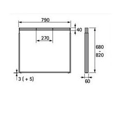 Change - stolní podnož s 2 hranatými nohami, výškově nastavitelna