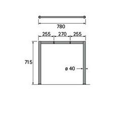 Change - stolní podnož s 2 kulatými nohami