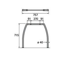 Change - stolní podnož s 2 obloukovými nohami