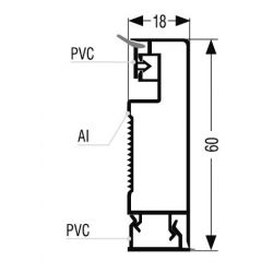 Tesnící lišta L60, hliník