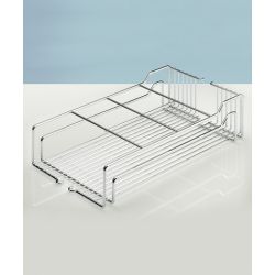 KS - závěsný koš na láhve s dvojitým relingem, chrom