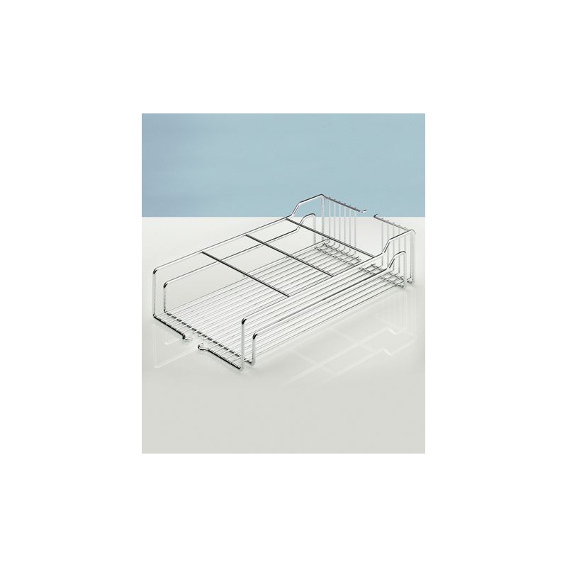 KS - závěsný koš na láhve s dvojitým relingem, chrom