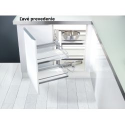 Magic Corner 900-1000, celodrátěné koše, chrom