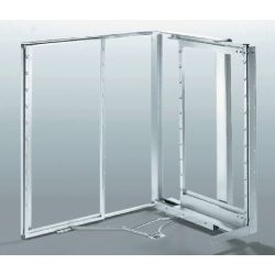 Magic Corner 900-1000, celodrátěné koše, chrom