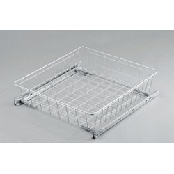 Výsuvný šatní koš na prádlo 2405, 120 mm, stříbrný