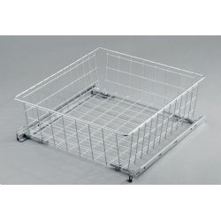 Výsuvný šatní koš na prádlo 2405, 170 mm, stříbrný