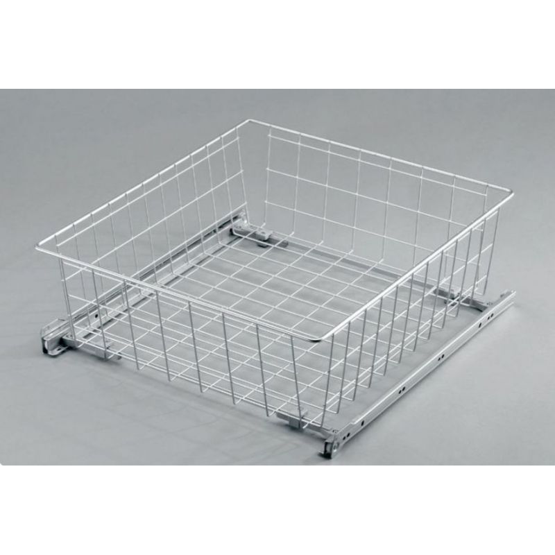 Výsuvný šatní koš na prádlo 2405, 170 mm, stříbrný