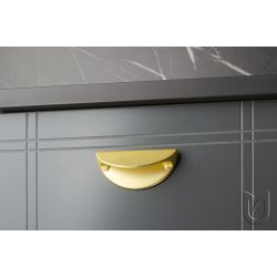 úchytka mušle Bella, zlatá matná