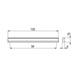úchytka Wakano, eloxovaný hliník