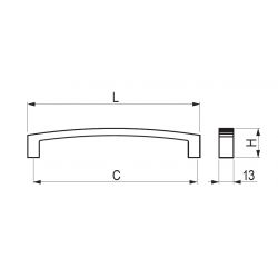 madlo Enza US004, lesklý chrom