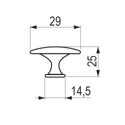 knopka Evan, černá matná