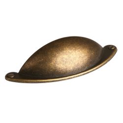 úchytka mušle Cona, starozlatá