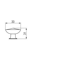 knopka Country, starobronz/ porcelán béžový