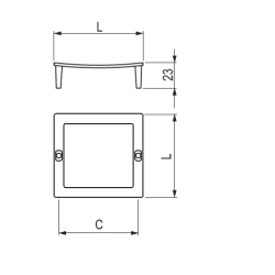 úchytka Frame, černá matná