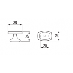 knopka Menfi, černá matná