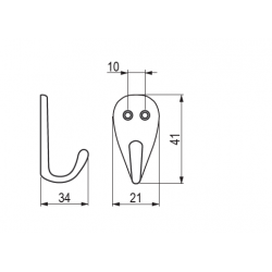 věšák Muso, matný chrom