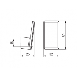 věšák Laura, černá matná