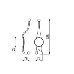 věšák Murero XL, starozlatá