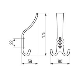 věšák Artisan M, starozlatá