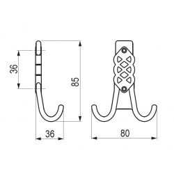 věšák Artisan S, starozlatá