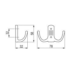 věšák Darec, matný chrom