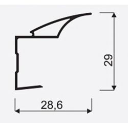 SEVROLL Beta 18 úch. lišta 2,70 m stříbrná