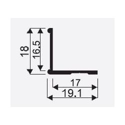 Profil L K2 "Dekor" - 19x18 mm, 3,00 m
