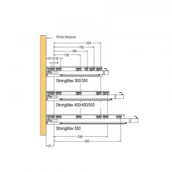 StrongMax, výška 121 mm, bílá