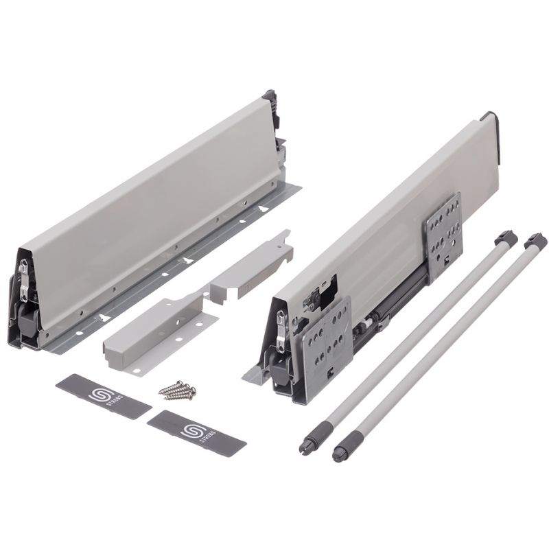 Zásuvka StrongBox, šedá, 140 mm