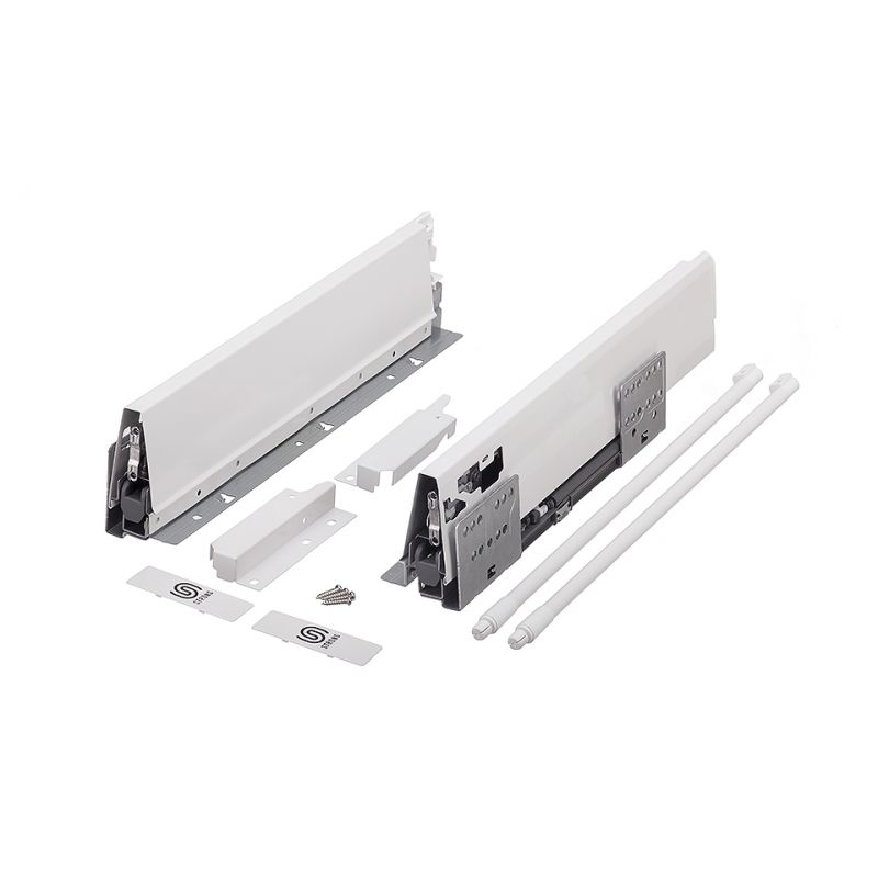 Zásuvka StrongBox, bílá, 204 mm, 2x reling