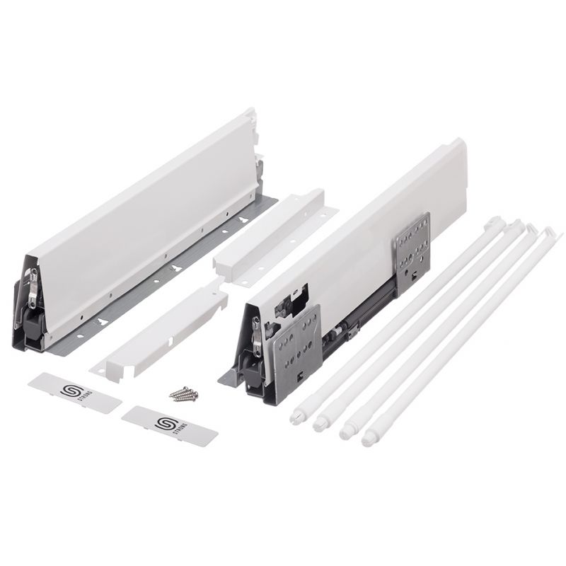 Zásuvka StrongBox, bílá, 204 mm, 4x reling