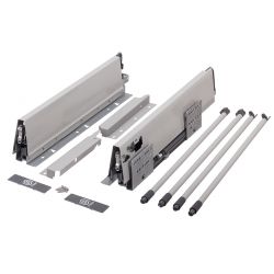 Zásuvka StrongBox, šedá, 204 mm, 4x reling