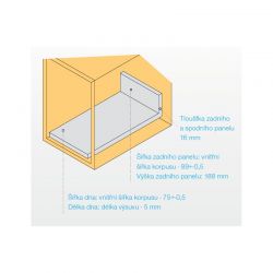Zásuvka StrongBox, šedá, 204 mm, 4x reling