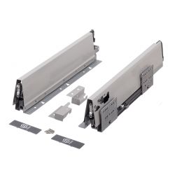 Zásuvka StrongBox, šedá, 204 mm, 2x hranatý reling