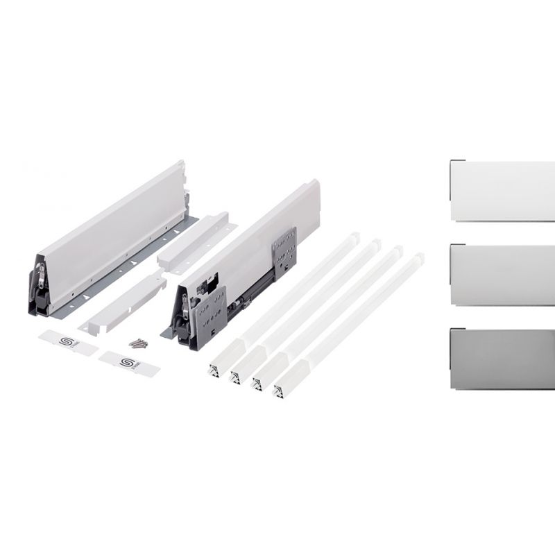 Zásuvka StrongBox, titán, 204 mm, 4x hranatý reling