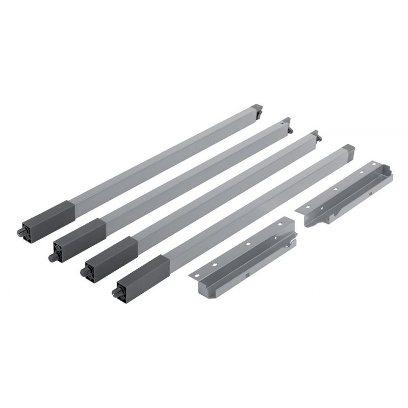 StrongBox sada hranatých horních relingů výška 204 mm, 2x reling, bílá