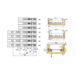 Skrytý plnovýsuv s tlumením