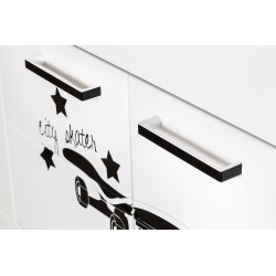 madlo Twix, černá lesklá/ bílá lesklá