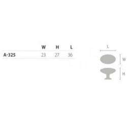 knopek Napoli, broušený nikl