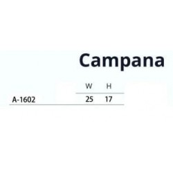 knopok Campana, broušená měď